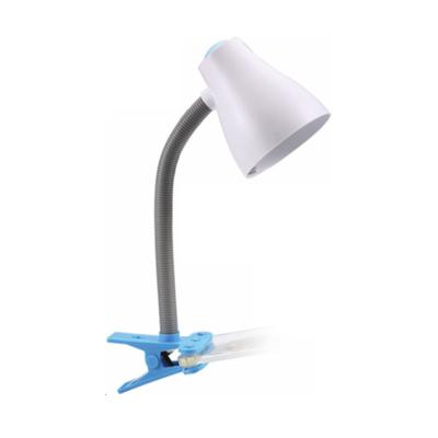 China Modern Cheap Plastic Clip Desk Lamp With E27 Flexible Neck And Plastic Clamps for sale