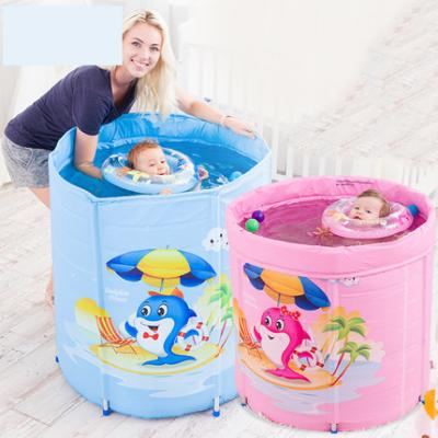 China Eco-freindly Collapsible Baby Insulation Newborn Pool Bath Tub with Stand for sale