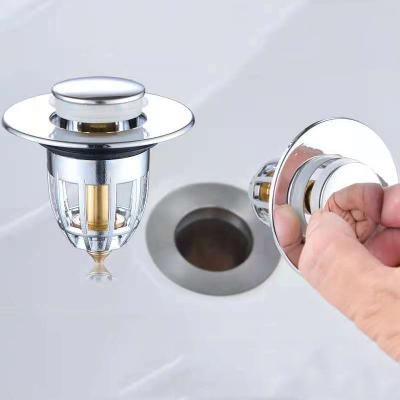 China Stainless Steel Anti-Corrosion Basin Kitchen Bathroom Dropshipping Automatic Sink Stopper Drain Filter for sale