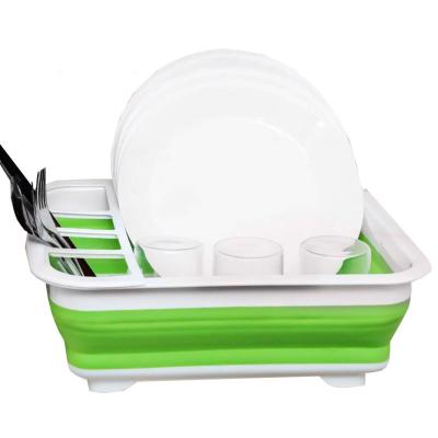 China Kitchen Colander Drain Baskets Folding Storage Folding Dish Storage Basin for sale