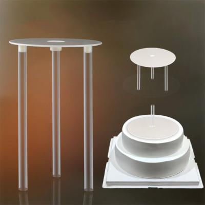 China Multi-Layer DIY Cake Mold Wedding Cake Stand Cake Support Frame with 3pcs Straws for sale