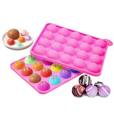 China Making Chocolate Cake Pop Lollipop Mold Silicone DIY Hard Candy Mold for sale