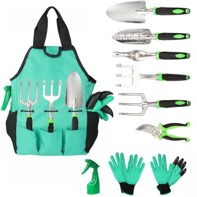 China 10 Piece Eco-friendly Aluminum Garden Planting Equipment And Tools Gardening Tool Kit for sale