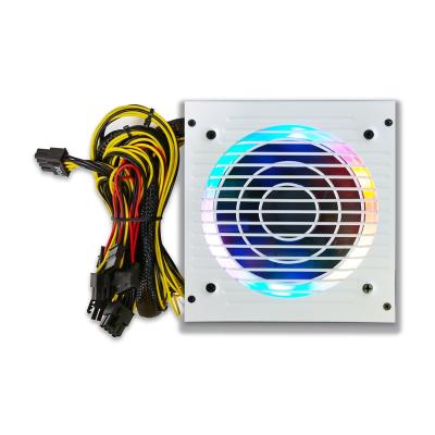 China Desktop Custom Printed Quality 256-600W ATX Switch Power Supply With 12 RGB Fan for sale