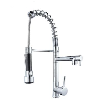 China Other Mixed Water Hot And Cold Spring Pull Kitchen Faucet High Pressure Kitchen Sink Faucet Bathroom for sale