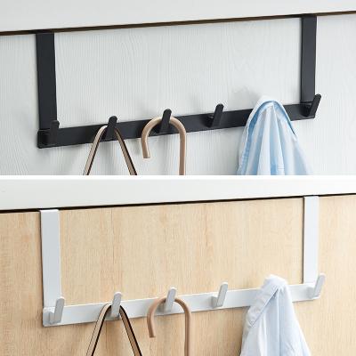 China Hook Back Door Hanger Clothes Rack Punch Free Bedroom Door Back Storage Clothes Hanging Rack Coat Hook for sale