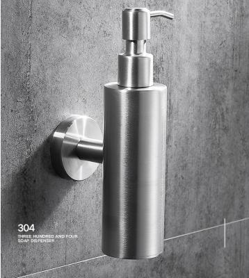 China EUROPEAN 304 Stainless Steel Manual Soap Dispenser 200ML Shampoo Shower Lotion Bottle Wall Mounted Soap Dispenser Hotel for sale