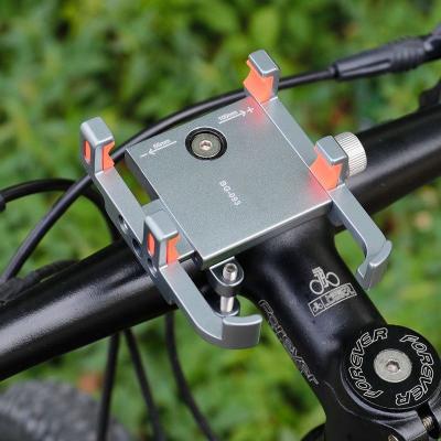 China New Aluminum Alloy Bicycle Mobile Phone Holder Adjustable Navigation Bracket Universal Electric Motorcycle Bicycle Mobile Phone Holder for sale