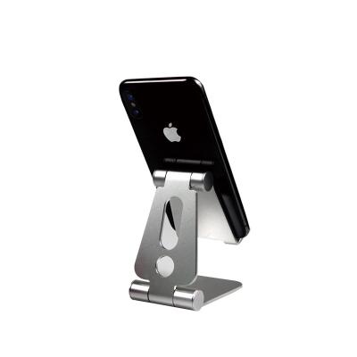 China Adjustable Custom Aluminum Phone Holder Folding Phone Stand Universal Desktop Phone Holder for sale