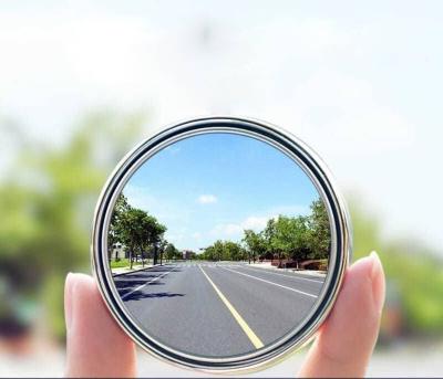 China New 2pcs convex body mounted auxiliary mirror 360 degree rotation frame blind spot A4 wide angle round mirror for sale