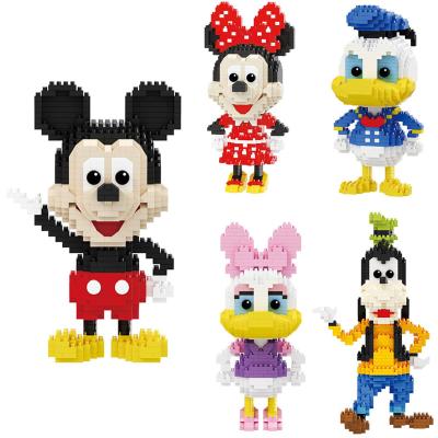 China Figures Toy Cartoon Mouse Goffy Collection Dog Duck Assembled Diamond Bricks Micke micro building block toys for children for sale