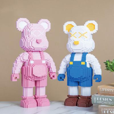 China Construction Toy New Arrivals Assembled Bear 3D Model 55cm Bricks Micro Figure Connection Bearbrick Building Blocks Toy For Kids Xmas Gift for sale