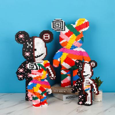 China Cool Building Blocks Toy For Kids Xmas Gift Micro Bricks Connection Bearbrick Figure 1000% Model Toy New Arrivals Assembled Bear 3D Building for sale