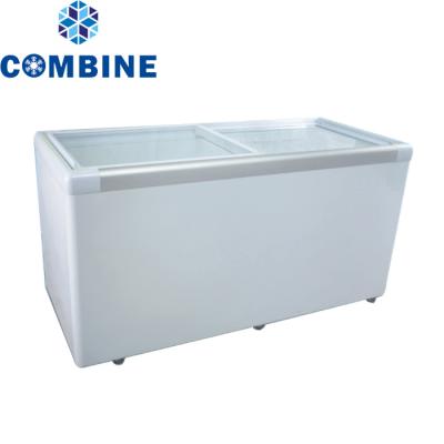 China Single-temp single temp. Open Top Refrigerator, Double Door Freezer Commercial Strength Glass Freezer for sale