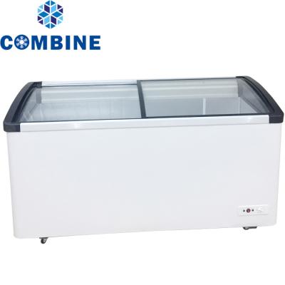 China Single-temperature Ice Cream Refrigerator Open Top Glass Door Portable Freezer For Commercial Use SD 588L for sale