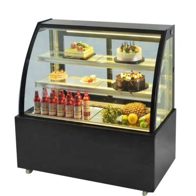 China Commercial Single-temperature cake /chocolate display showcase cooler refrigerator defrost thermostat prices factory made for sale