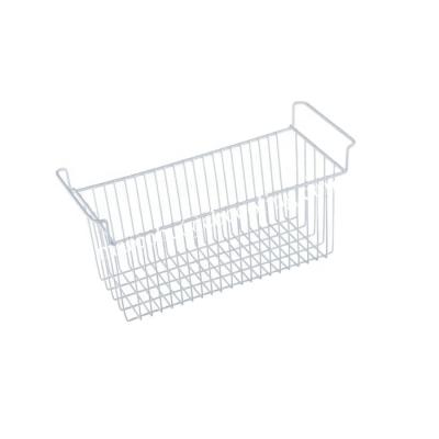 China White Coated Freezer Basket And Shelf Wire Basket For Freezer With Customized for sale