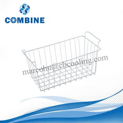 China 2020 Freezer Basket And Shelf Chest Freezer Wire Basket With White Coating for sale