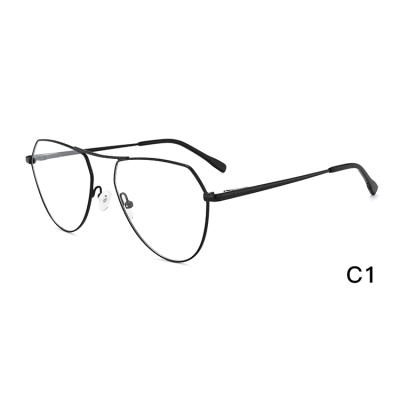 China Optical Frames 2022 Hot Sell Irregular Optical Frame Metal Polygon Eyeglass Box Large Eyeglass Optical Frames à venda