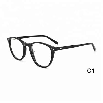 China Protective Eye Glasses Sight Male Fashionable Black Optical Glasses Frames Acetate Glasses for sale