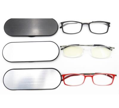 중국 CE Design Optical Reading Glasses Slim Glasses Men's Slim Stock Reading Glasses Retractable 판매용