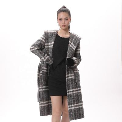 China High Quality Control Women's Winter Anti-Wrinkle Plain Winter Long Ladies Long Hooded Coat Elegant Oversized Coat for sale