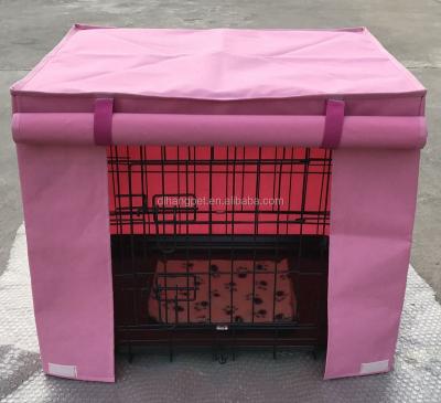 China Sustainable Folding Metal Dog Cage With Blanket And Bedding for sale