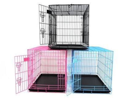 China Sustainable Wire Dog Cage With Metal Tray Popular For UK Market for sale