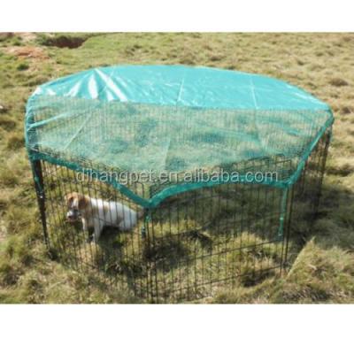 China Viable 8 Panel Portable Puppy Exercise Fence Play Pen With Cover Net for sale