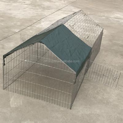 China Sustainable Folding Wire Rabbit Cage With Cover Popular For EU Market for sale