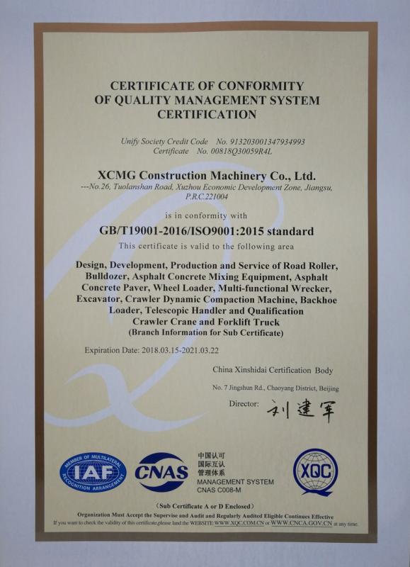 ISO9001 - Xuzhou Focus Industry Group Co., Ltd.