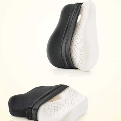 China Anti Dust Mites Perfectly Balanced Natural Latex Cushion Lumbar Support Pillow Office Chair Rubber Lower Back Cushion for sale