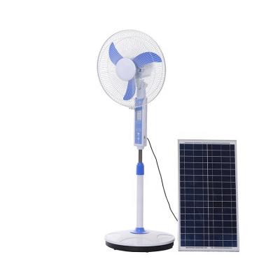 China Hot New Solar Floor Fan Solar Fan 16 Inch Battery Powered Outdoor Fan Solar Panels With Remote DC Brushless Motor Solar Floor Fan for sale