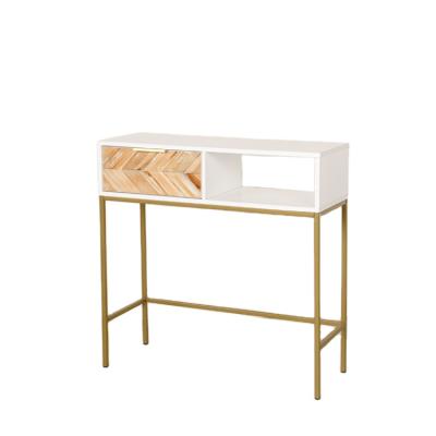 China Promotional Modern Luxury Good Quality 2020 Gold Console Table Foldable New Deisgn for sale