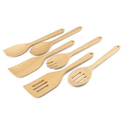 China Customized Viable Turner Wood Cooking Wood Utensils Kitchen Cookware Spatula Spoon Tools for sale