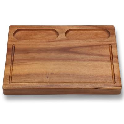 China Viable Thick Wooden Kitchen Serving Tray Acacia Wood Cutting Board for sale