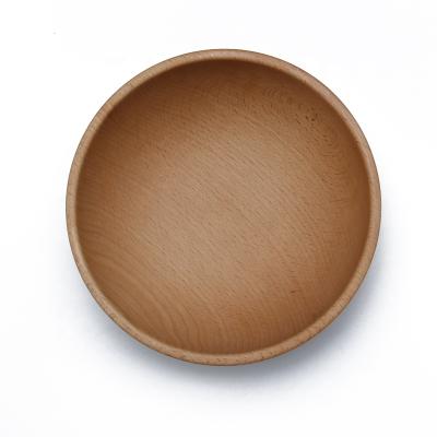 China Sustainable Mulitifunctional Salad Bowl Beech Wood Dough Wooden Bowl for sale