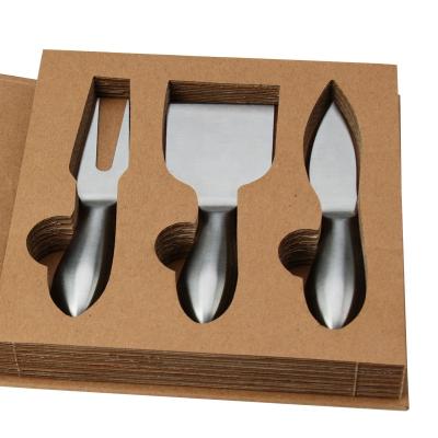 China Sustainable Hot Selling Luxury Cheese Cutlery Stainless Steel Cheese Knife Set for sale