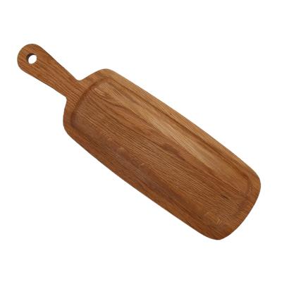 China Sustainable New Arrival Oak Wood Nature Color Cheese Pizza Chopper With Wooden Handle for sale