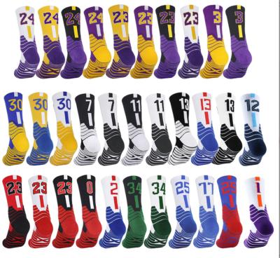 China Men's Real Pi Combat Sports Socks Long Breathable Professional Basketball Socks In Tube Thickened Non-slip Towel Bottom Socks for sale