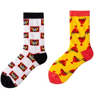 China Hot Selling Cartoon Hip Hop Breathable Pi Stocking Soft Cotton Men's Popular Sports Socks for sale