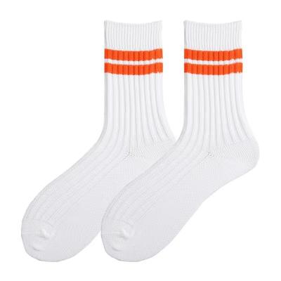 China Pi Tube Socks Double Needle Sporty Thin Yarn Socks Unisex Popular Solid Color Cotton Blend Socks for sale