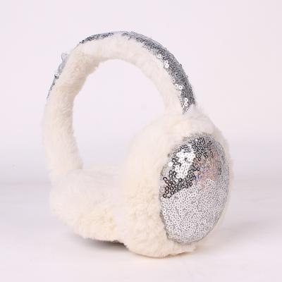 China Listening to the music can keep you soft warm earphone at the same time 2019 hot NEW custom sequins lovely gift plush for girl earmuff headphones for sale