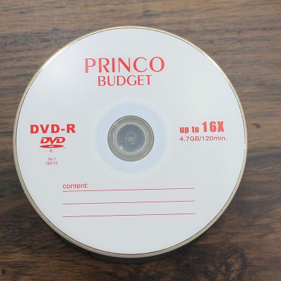 China 4.7gb/120min/16x Good Selling PRINCO Blank Disc With 1-16X 4.7GB DVDR for sale