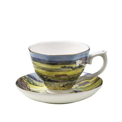 China Steamable made in China top quality 0.4kg landscape printing bone china coffee set for sale