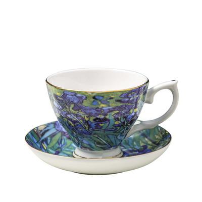 China Steamable Top Sale Guaranteed Quality 0.4kg Pattern Bone China Blue Green Coffee Set for sale