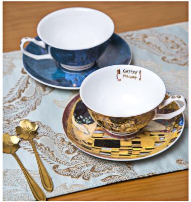 China Good Quality Viable Hot Selling Tea Cups And Saucers With Spoon Art Decor Bone China Teacup Vintage Coffee Set for sale