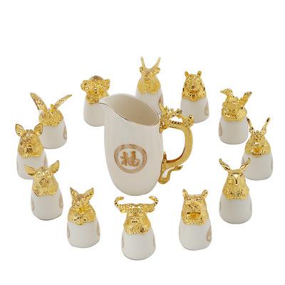 China Sustainable High Quality Widely Used Chinese Porcelain White And Gold Coffee And Tea Sets for sale