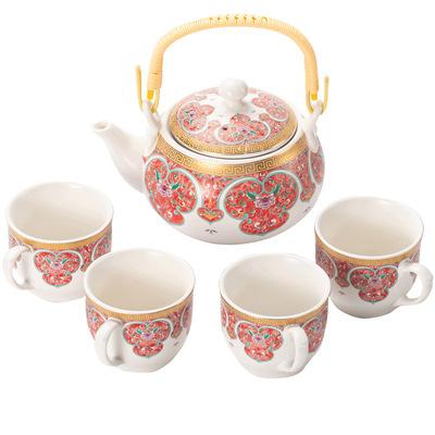 China 5Pcs Viable Hot Selling Oriental Oriental Teapot Sets With Filter Ceramic Tableware Exquisite Chinese Tea Cup for sale