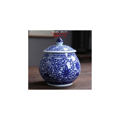 China Steamable Durable Using Low Price Moq 180pcs Classic Blue&white China Ceramic Tea Can for sale